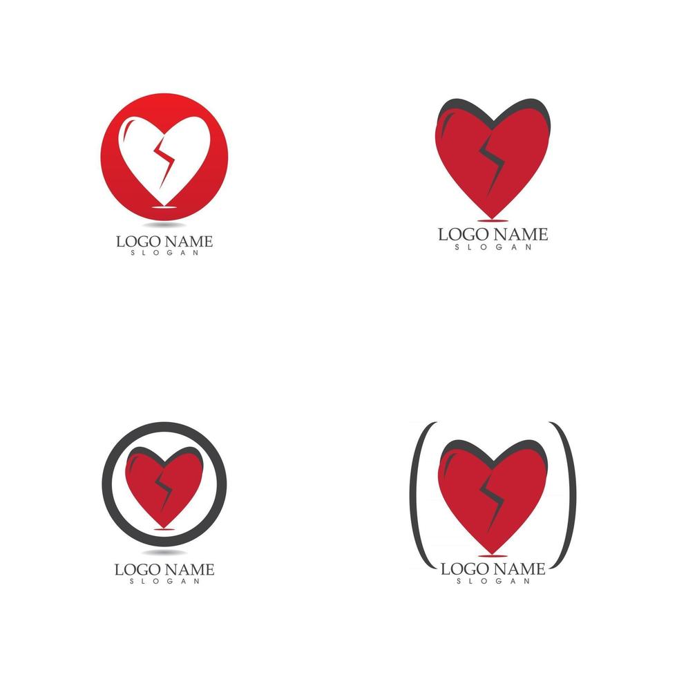 modello di vettore del logo dell'icona dell'amore