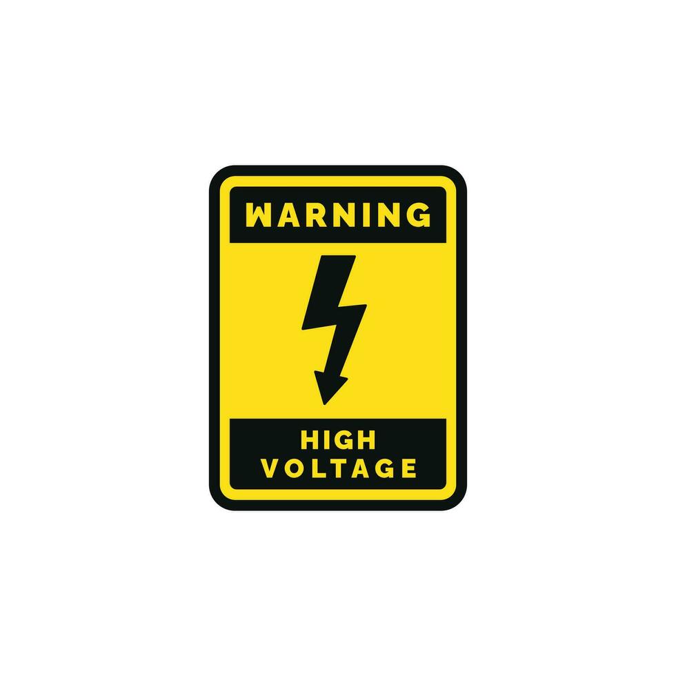 alto voltaggio attenzione avvertimento simbolo design vettore