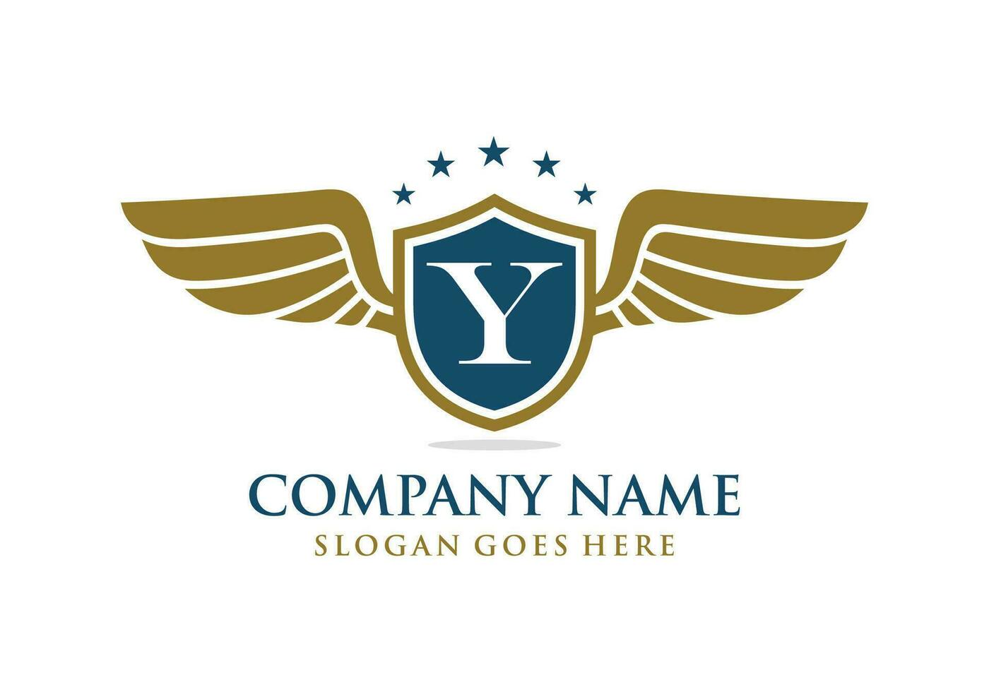 lettera y iniziale ala logo design vettore
