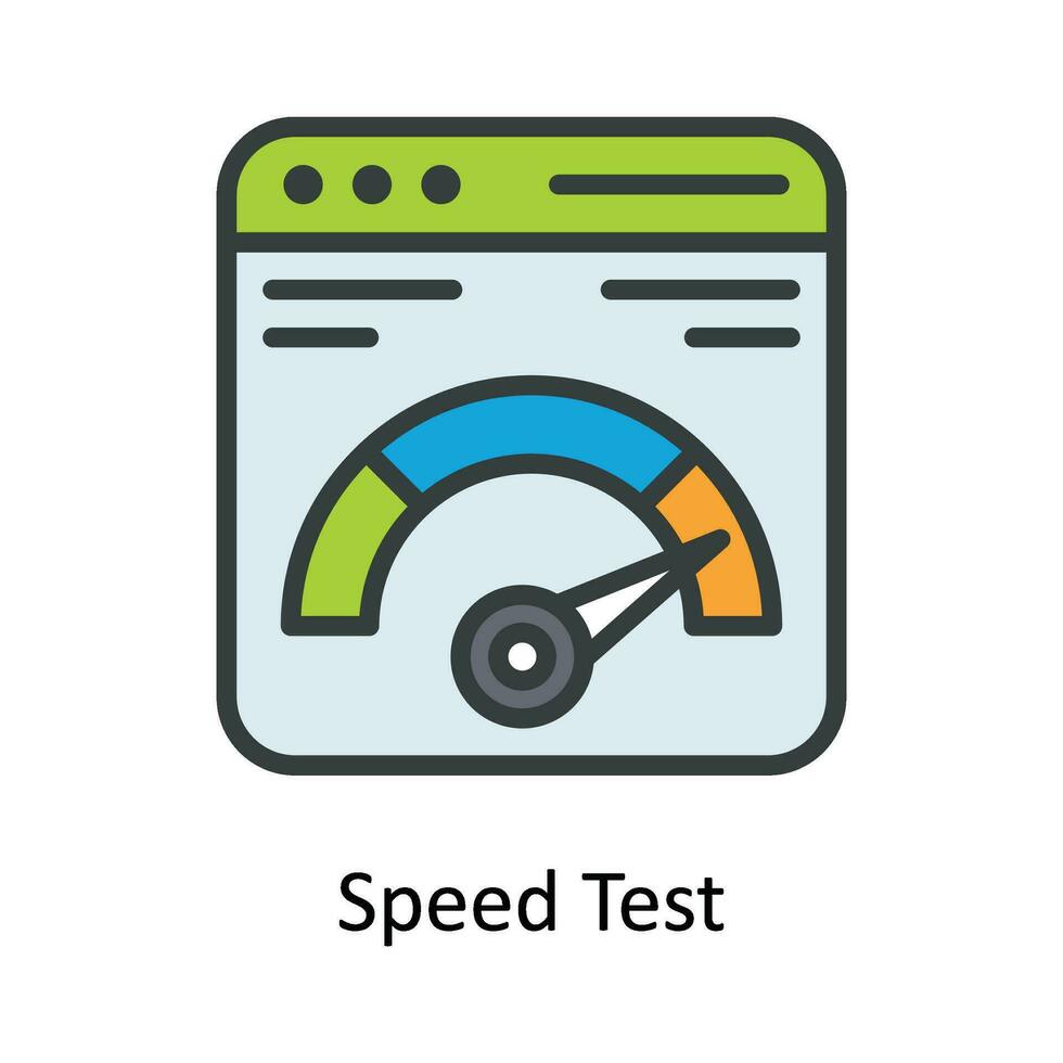 velocità test vettore riempire schema icona design illustrazione. Rete e comunicazione simbolo su bianca sfondo eps 10 file