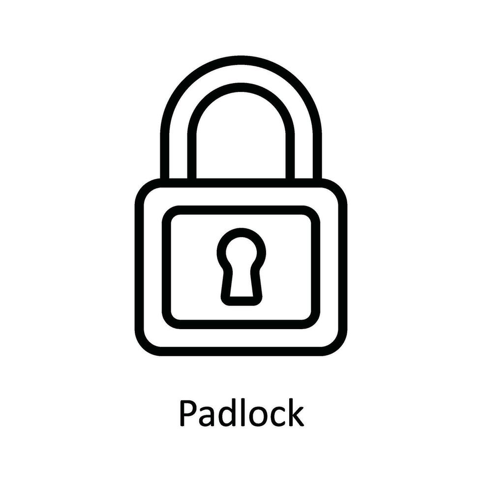 lucchetto vettore schema icona design illustrazione. informatica sicurezza simbolo su bianca sfondo eps 10 file