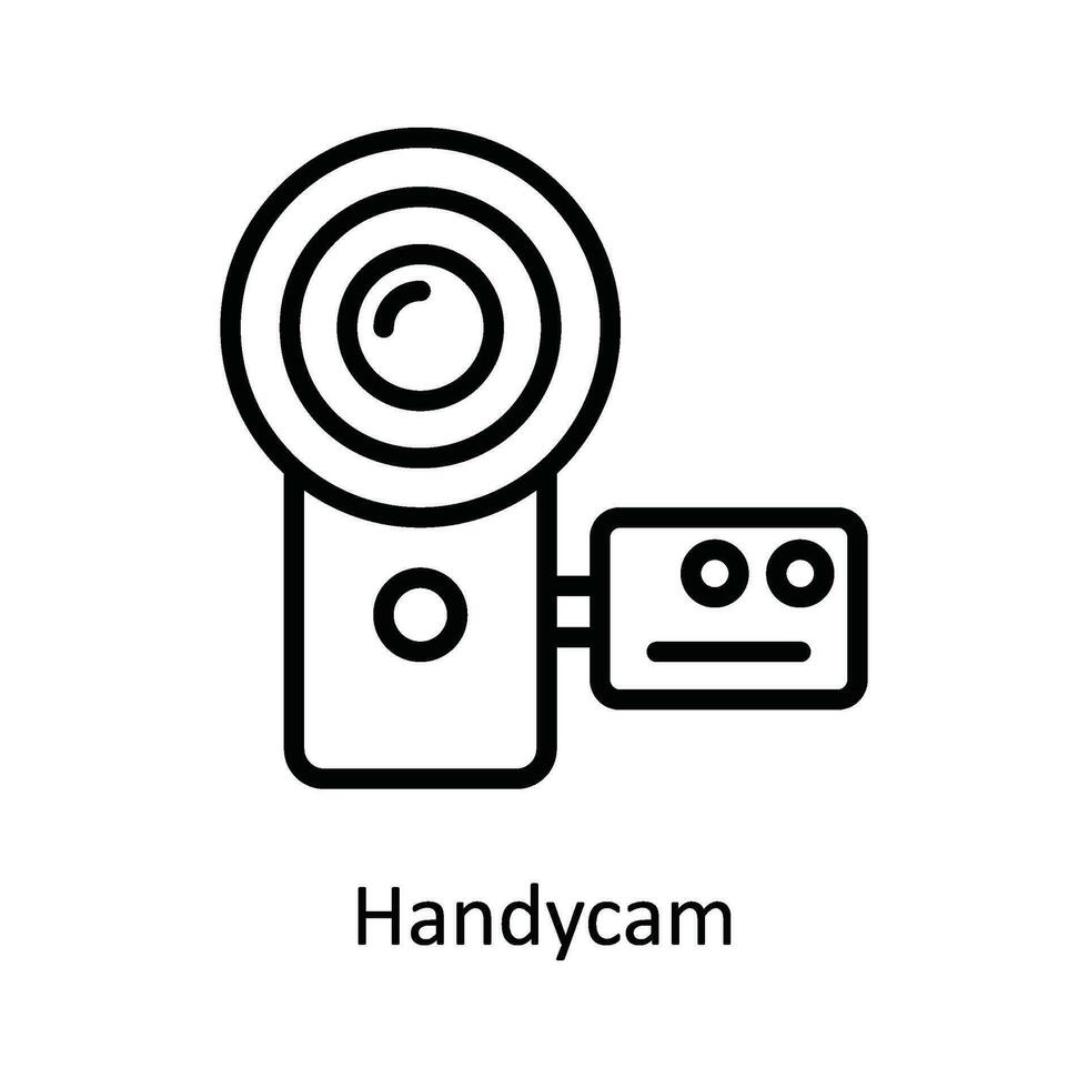 maneggevole Camera vettore schema icona design illustrazione. Rete e comunicazione simbolo su bianca sfondo eps 10 file