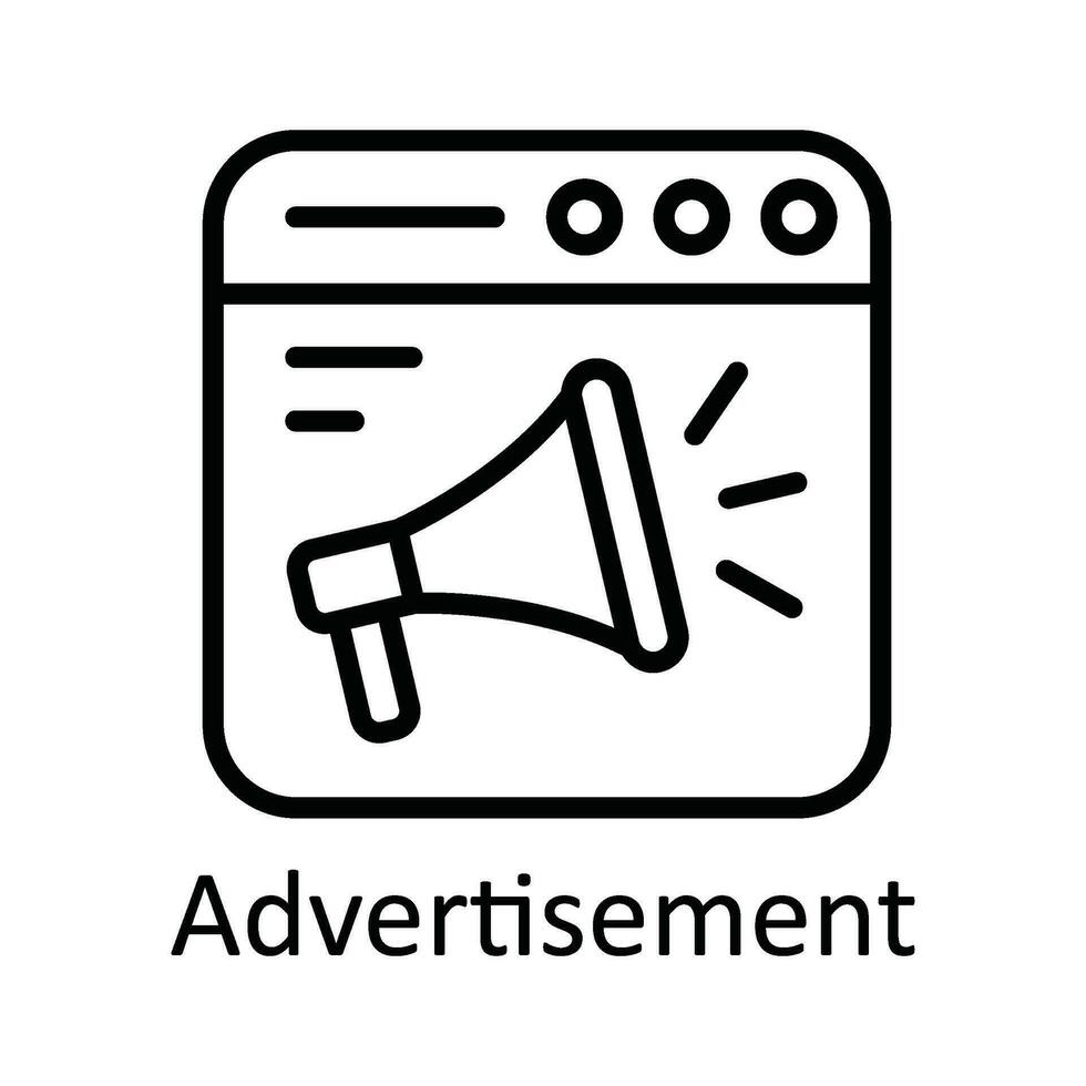 annuncio pubblicitario vettore schema icona design illustrazione. in linea streaming simbolo su bianca sfondo eps 10 file