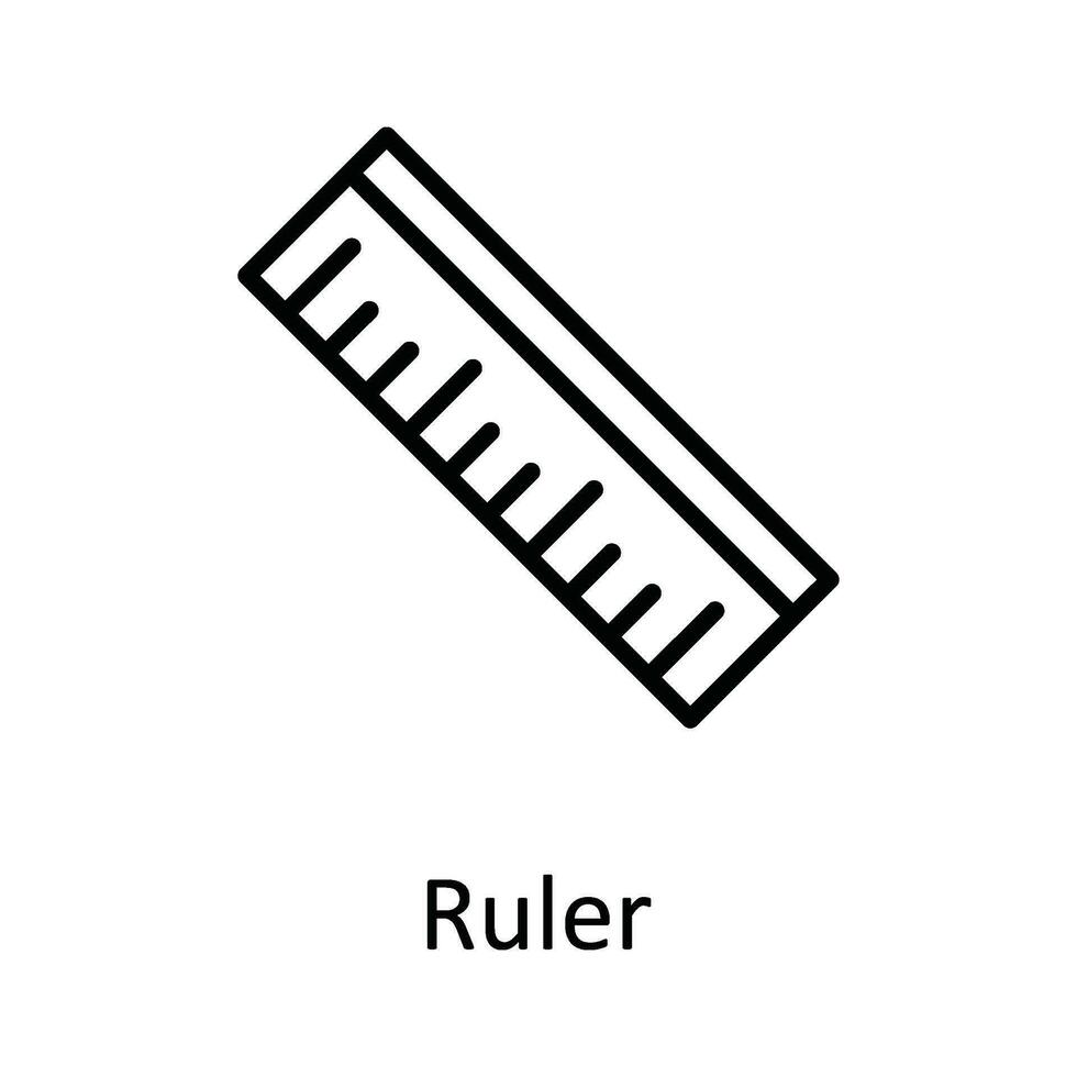 righello vettore schema icona design illustrazione. formazione scolastica simbolo su bianca sfondo eps 10 file