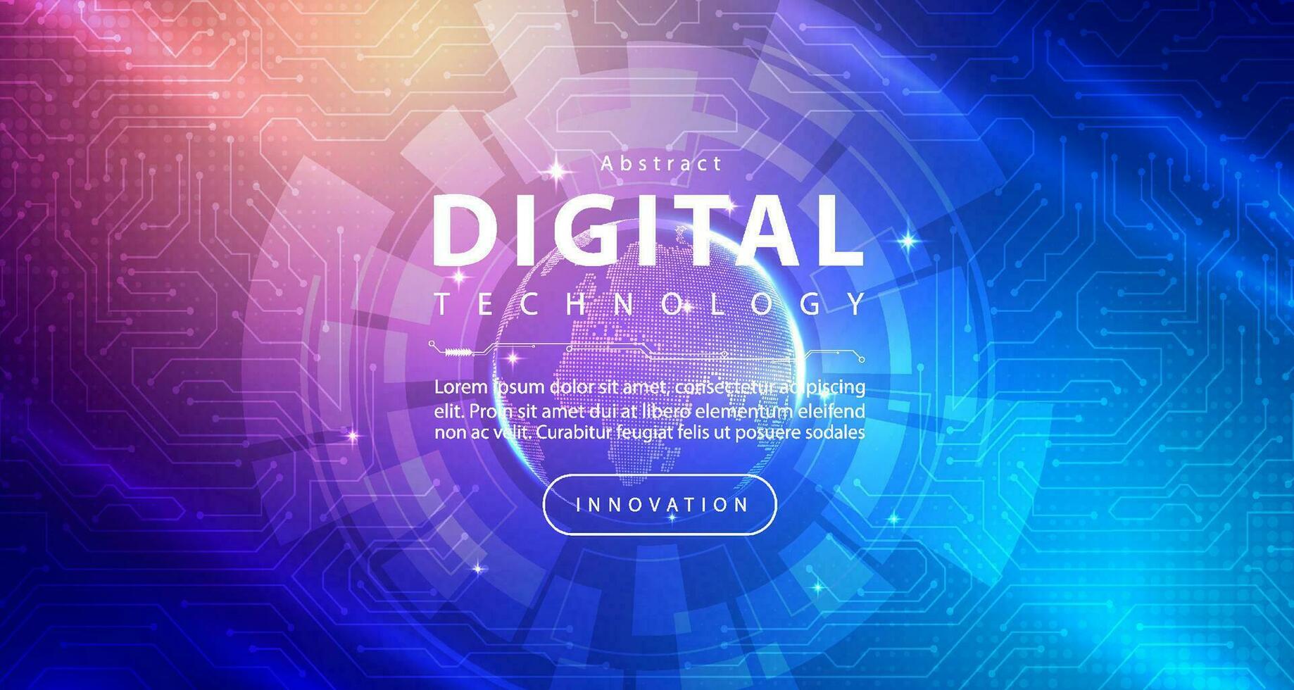 astratto digitale tecnologia futuristico circuito blu rosa sfondo, informatica scienza tecnologia, innovazione comunicazione futuro, ai grande dati, Internet Rete connessione, nube hi-tech illustrazione vettore