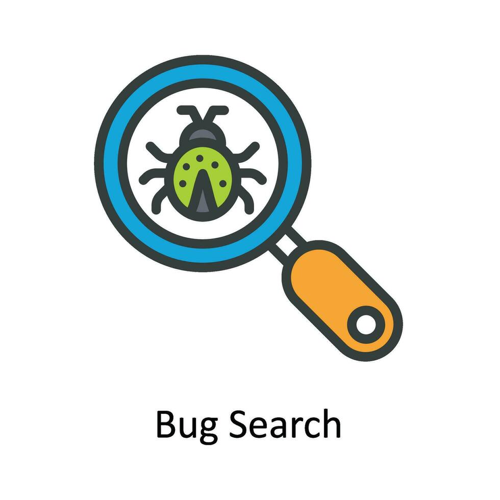 insetto ricerca vettore riempire schema icona design illustrazione. informatica sicurezza simbolo su bianca sfondo eps 10 file