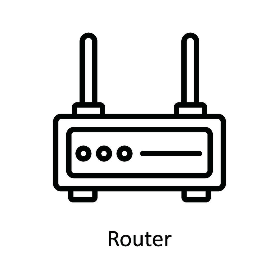 router vettore schema icona design illustrazione. Rete e comunicazione simbolo su bianca sfondo eps 10 file