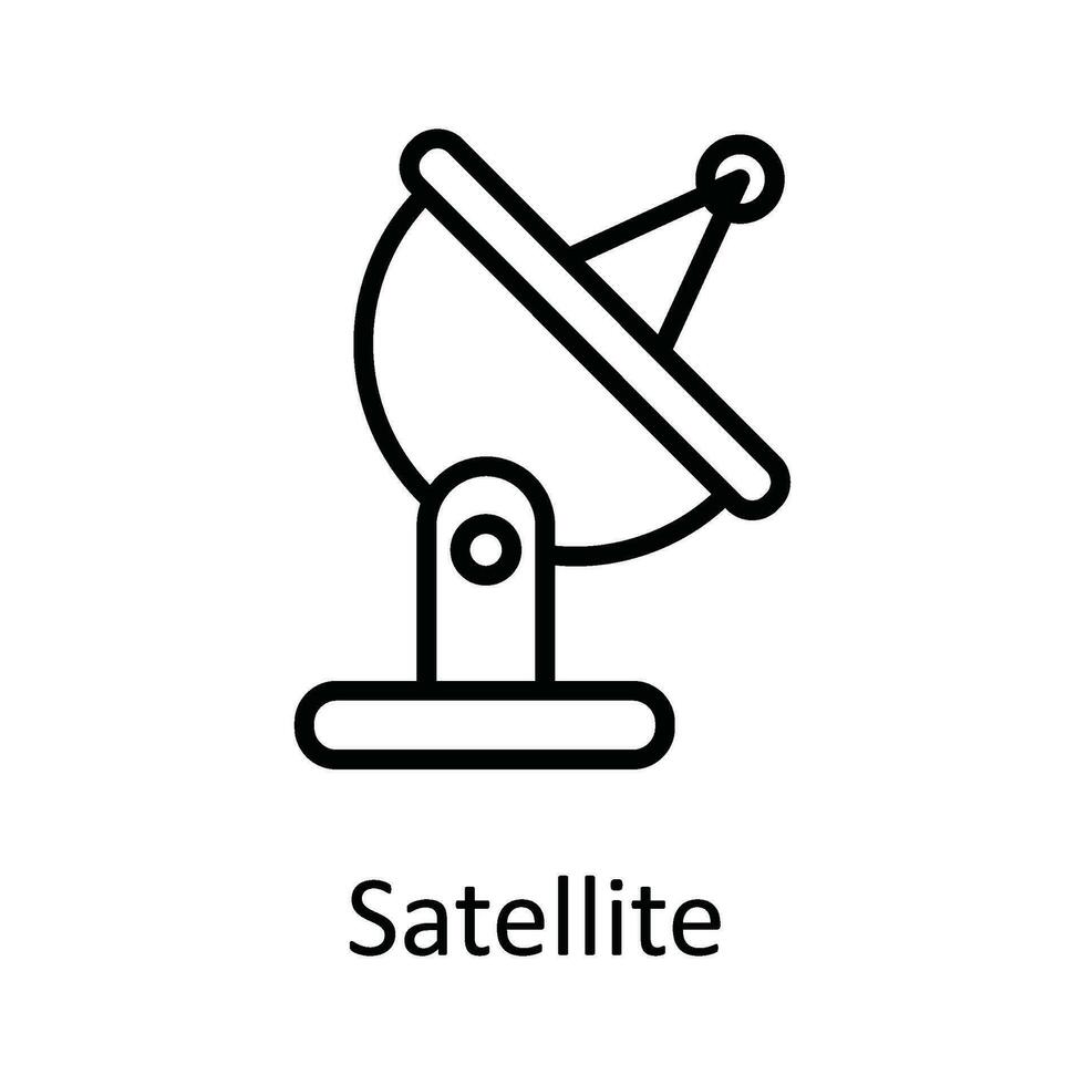 satellitare vettore schema icona design illustrazione. in linea streaming simbolo su bianca sfondo eps 10 file