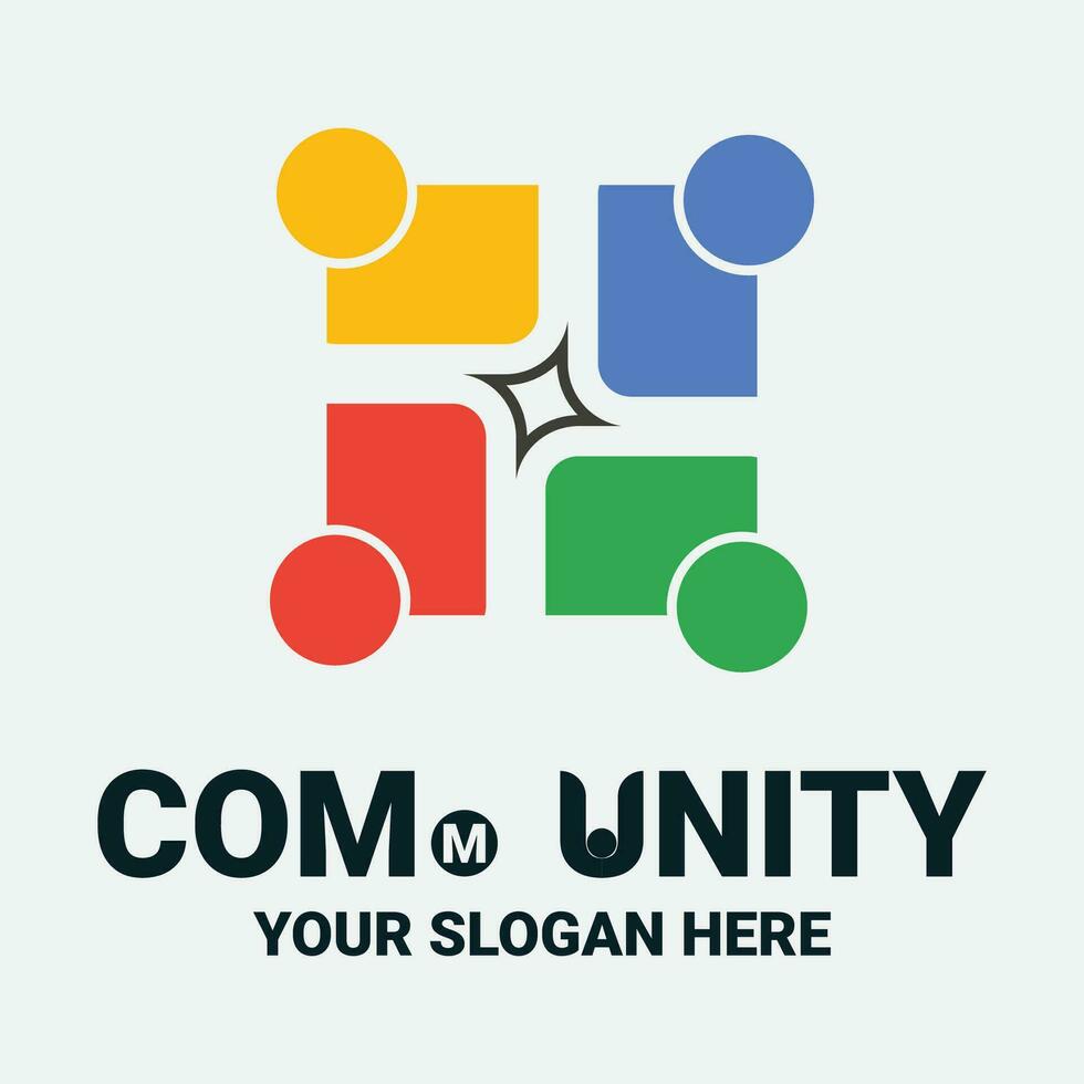 comunità, rete e icona sociale vettore