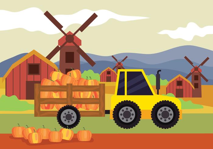 Hayrides Fall Festival Background vettore