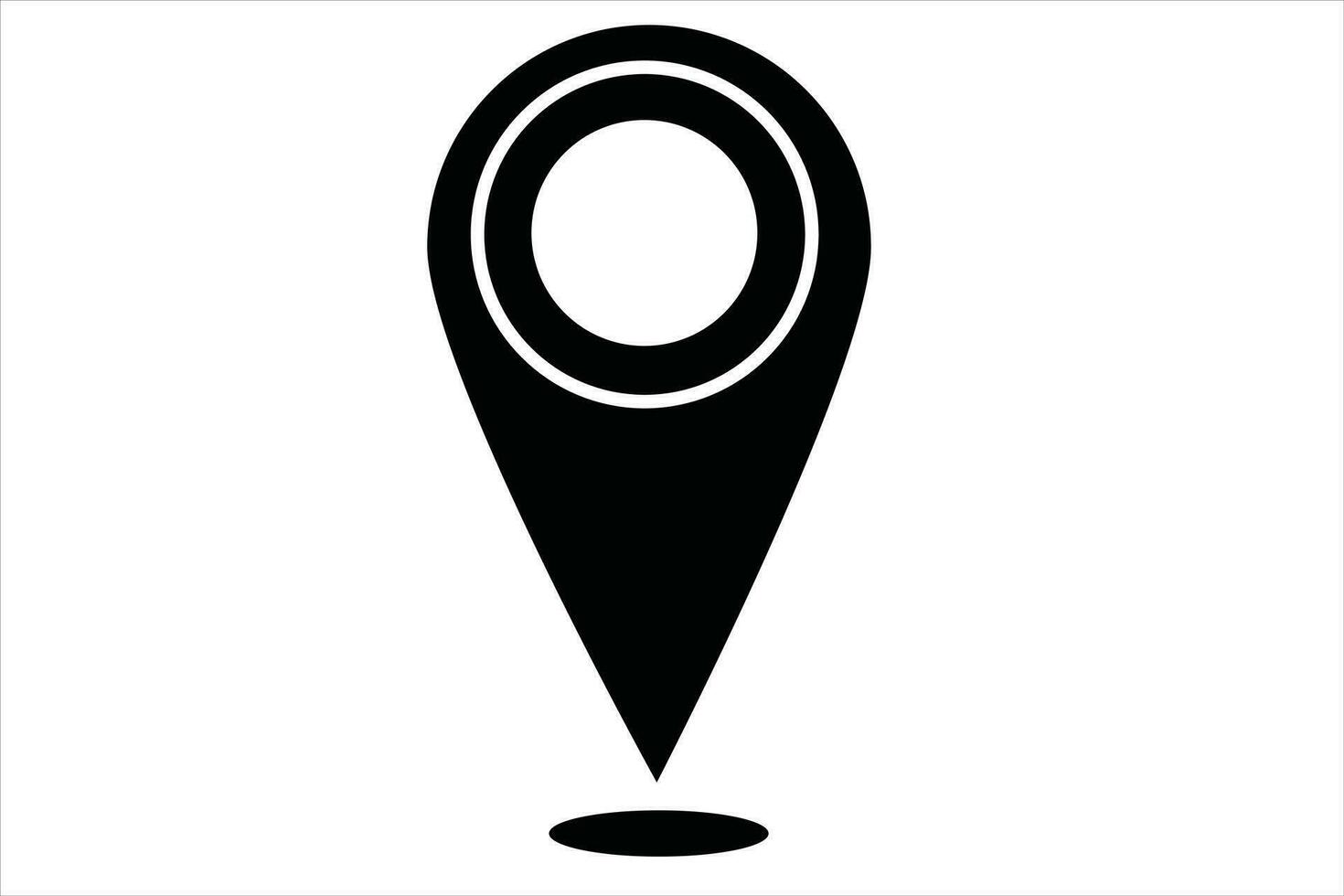 Posizione, spillo, pointer icona carta geografica GPS pointer marchio vettore