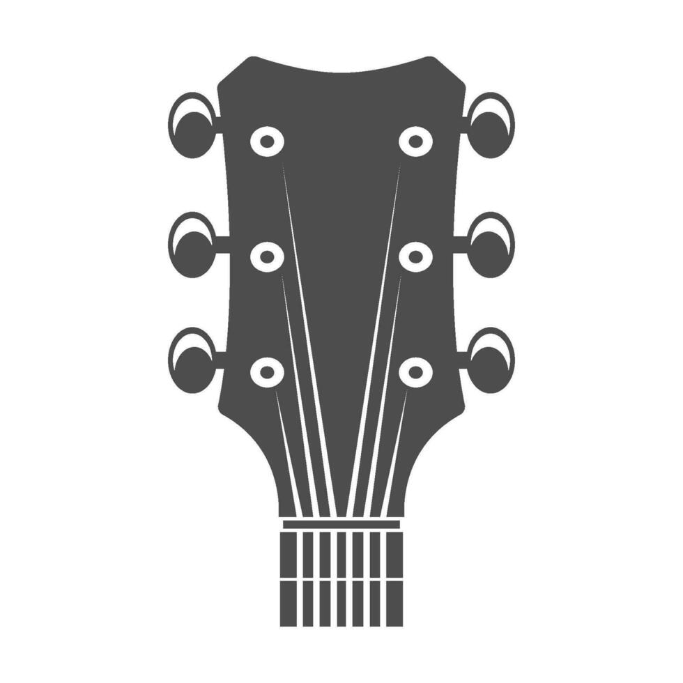 chitarra icona logo design vettore
