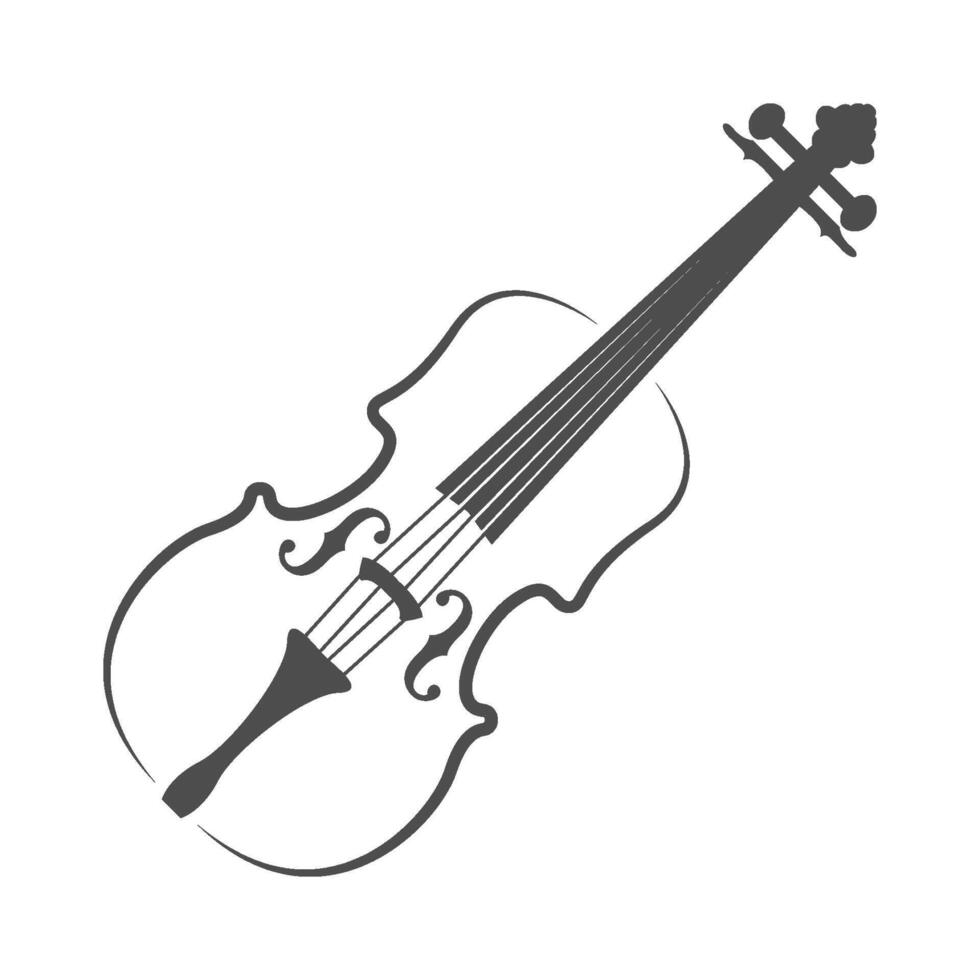 violino logo icona design vettore