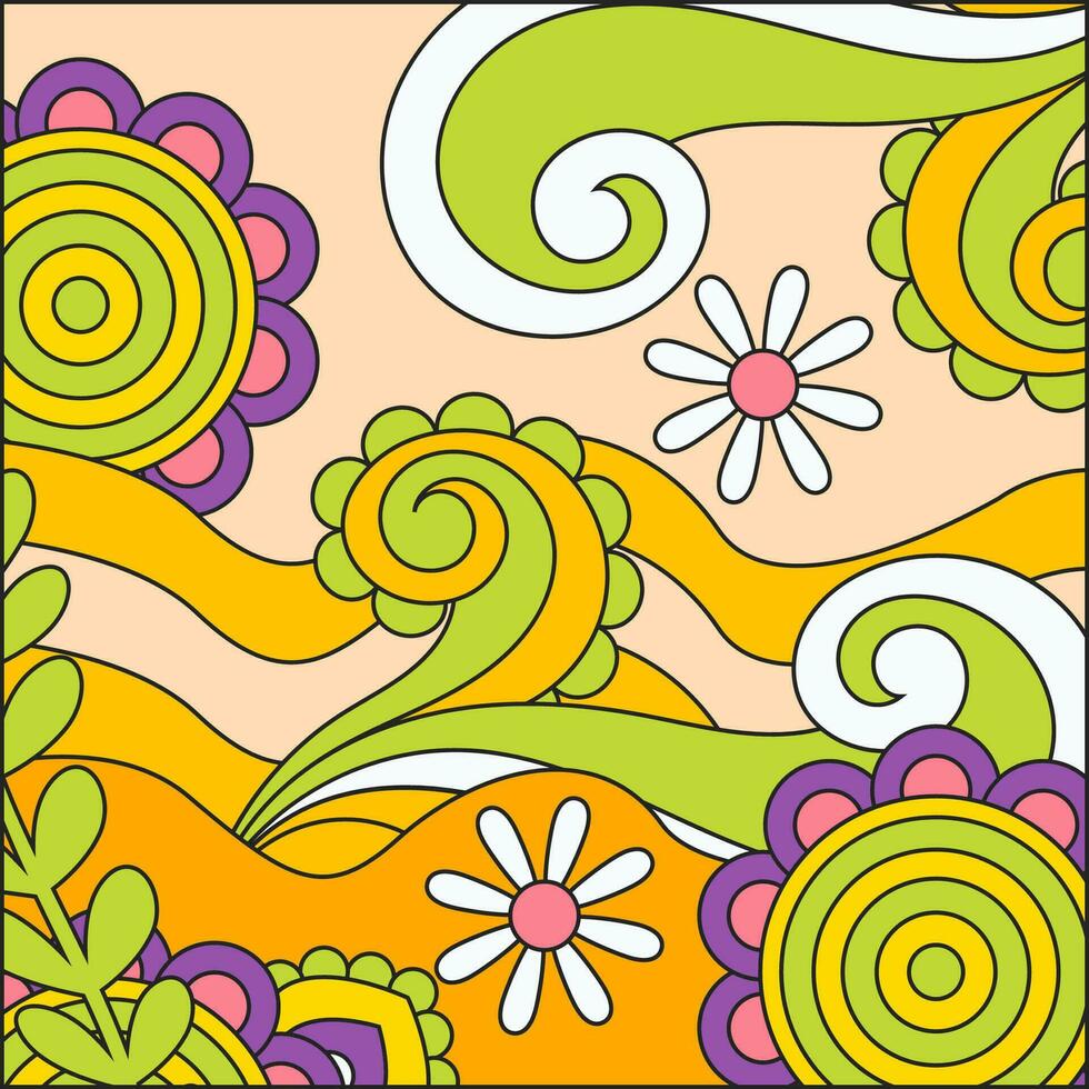 illustrazione psichedelico sfondo vettore colorato. vettore eps 10
