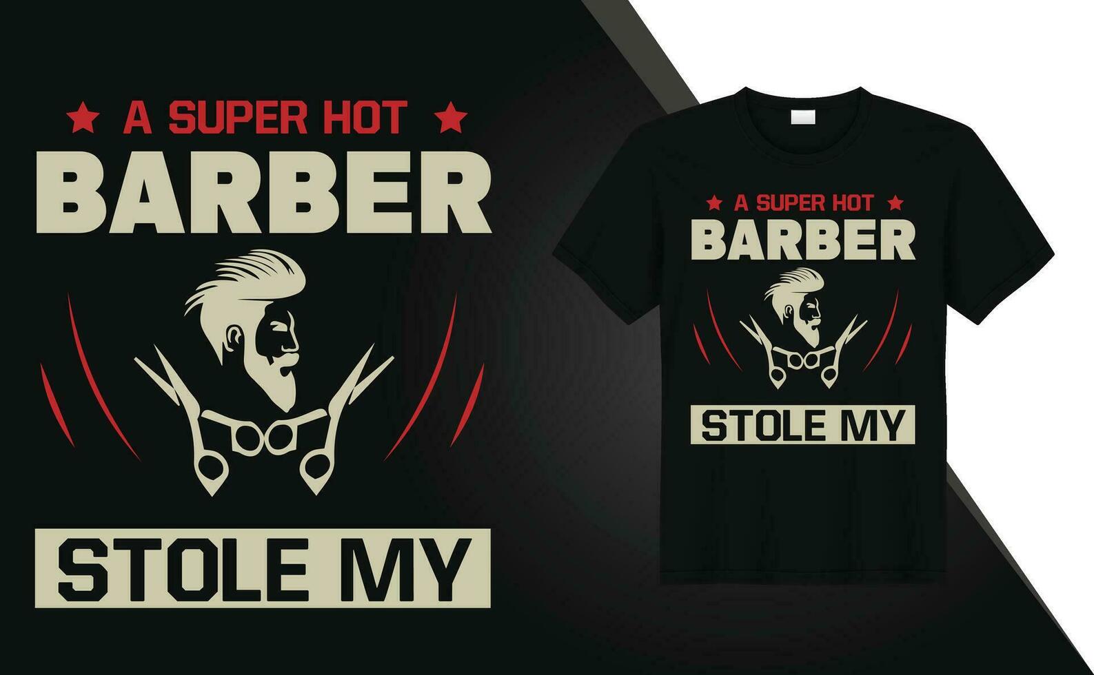 barbiere grafica maglietta design gratuito vettore