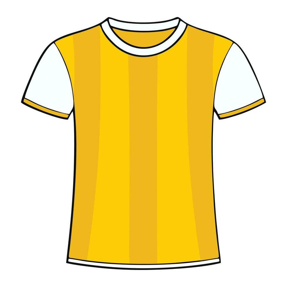giallo t camicia e illustrazione di camicia e sport camicia nel vettore design giallo e bianca colore e camicia logo design