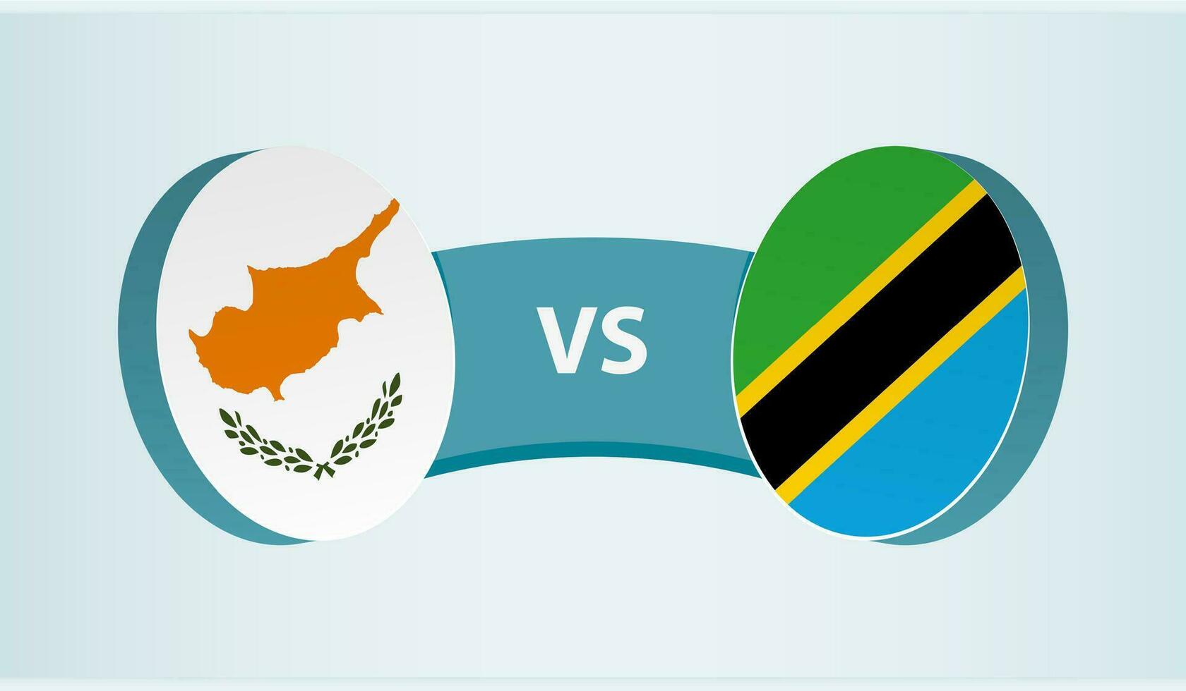Cipro contro Tanzania, squadra gli sport concorrenza concetto. vettore