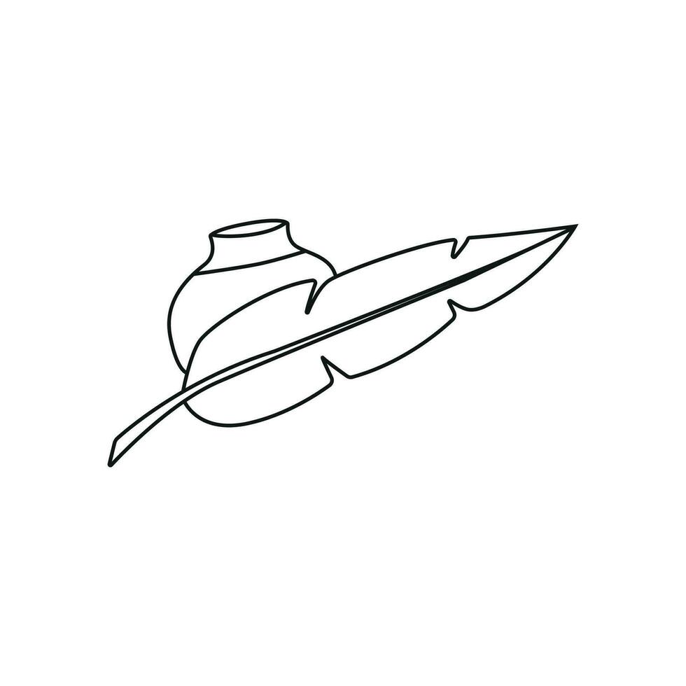vettore illustrazione di un' dello scrittore penna nel scarabocchio stile.