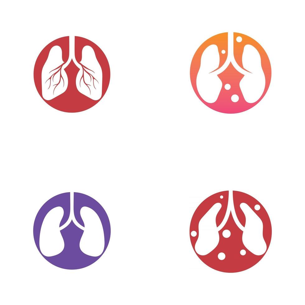 cura dei polmoni logo modello design vettore salute dei polmoni
