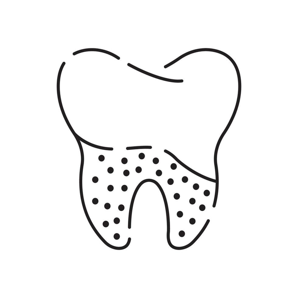 dentale o dentista vettore linea icona. Salute cura, medicina e medico modificabile ictus. ospedale dente.