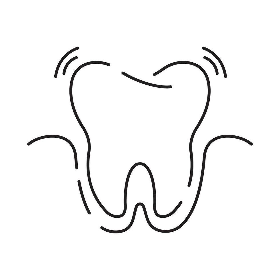 dentale o dentista vettore linea icona. Salute cura, medicina e medico modificabile ictus. ospedale dente.