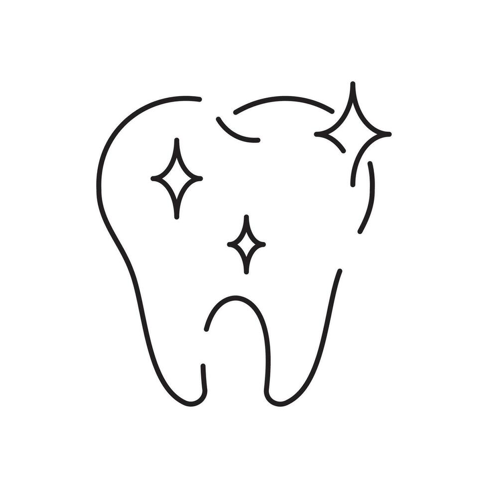 dentale o dentista vettore linea icona. Salute cura, medicina e medico modificabile ictus. ospedale dente.