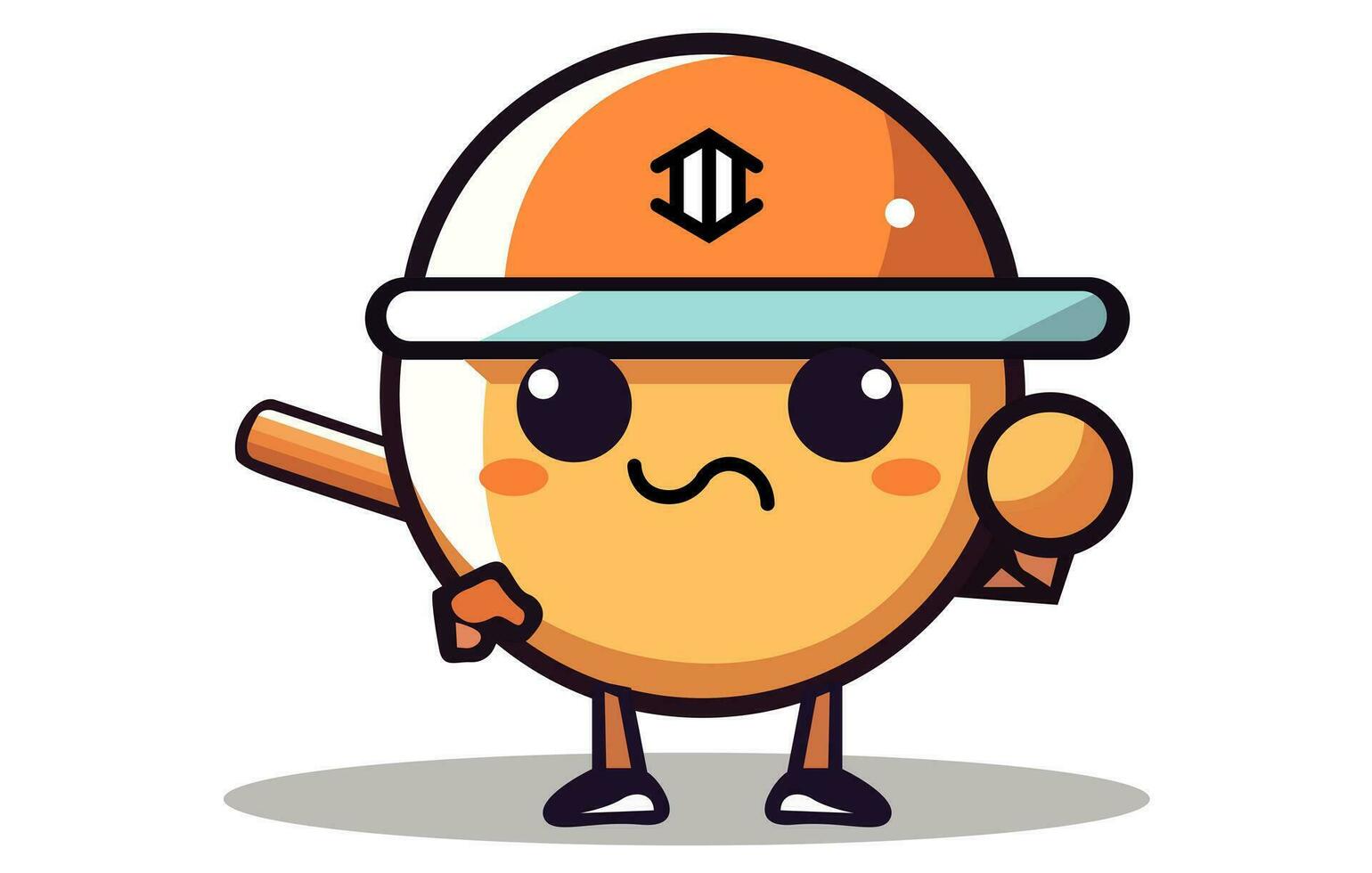 carino baseball Tenere bastone cartone animato vettore icone illustrazione. piatto cartone animato concetto. adatto per qualunque creativo progetto