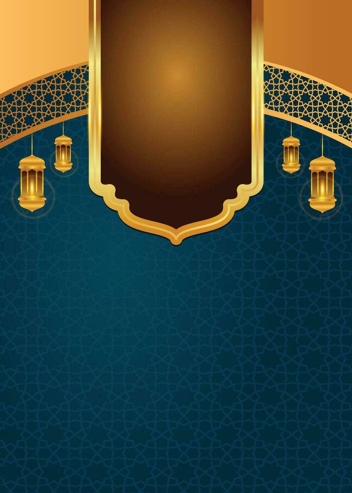 d'oro sfondo con geometrico modello islamico sfondo per libro copertina vettore
