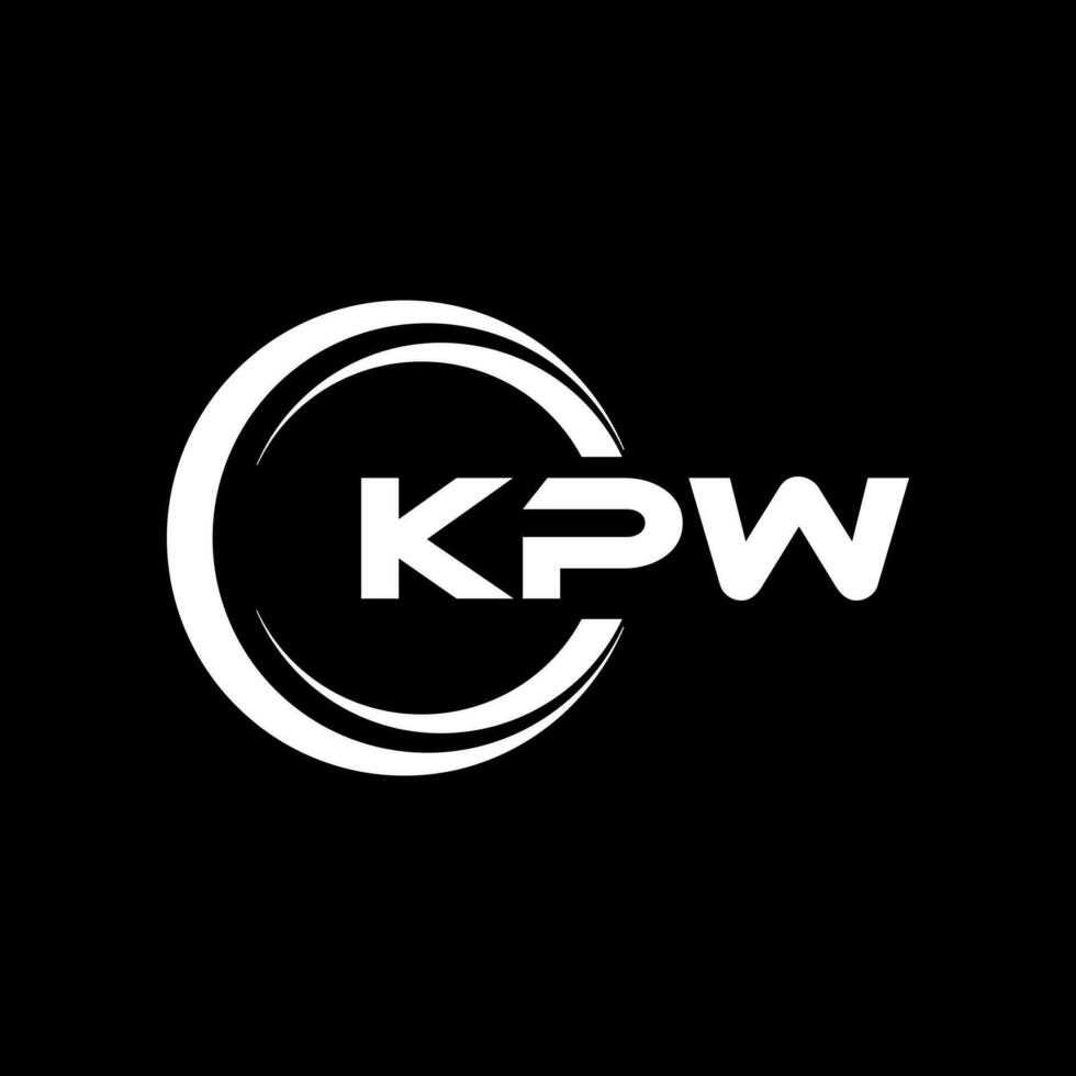 kpw lettera logo design nel illustrazione. vettore logo, calligrafia disegni per logo, manifesto, invito, eccetera.