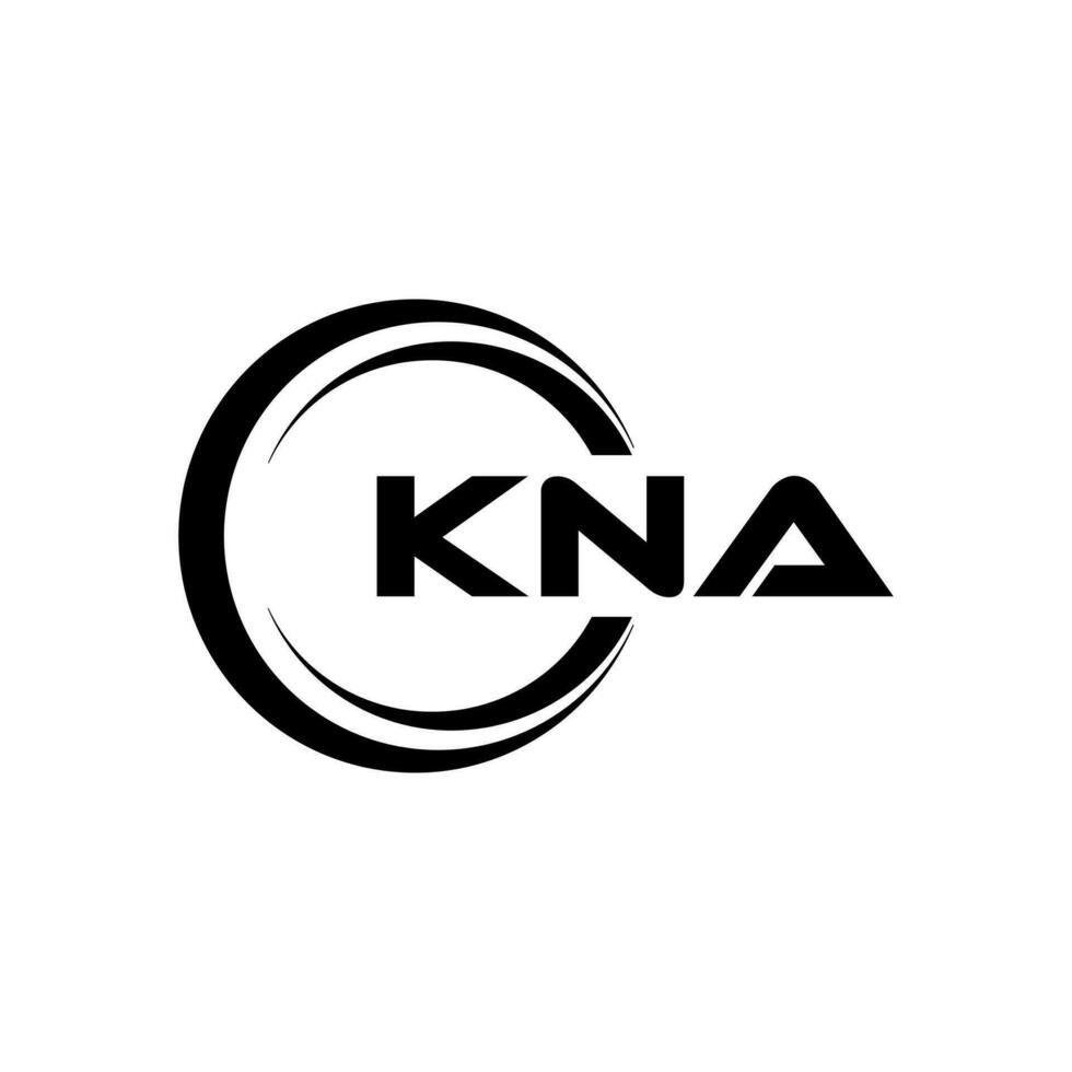 KNA lettera logo design nel illustrazione. vettore logo, calligrafia disegni per logo, manifesto, invito, eccetera.