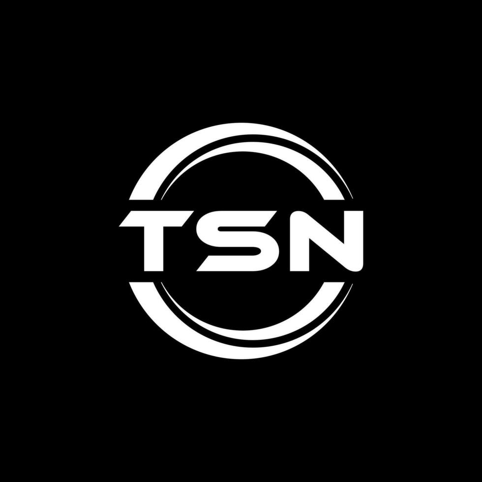 tsn lettera logo design nel illustrazione. vettore logo, calligrafia disegni per logo, manifesto, invito, eccetera.