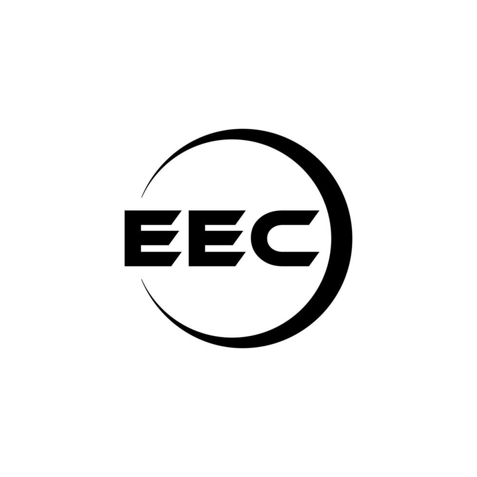 eec lettera logo design nel illustrazione. vettore logo, calligrafia disegni per logo, manifesto, invito, eccetera.