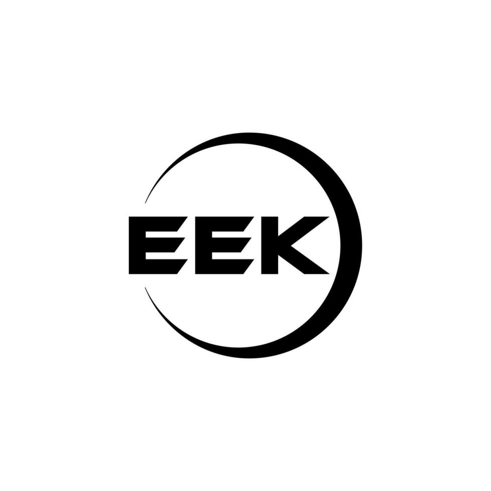 eek lettera logo design nel illustrazione. vettore logo, calligrafia disegni per logo, manifesto, invito, eccetera.