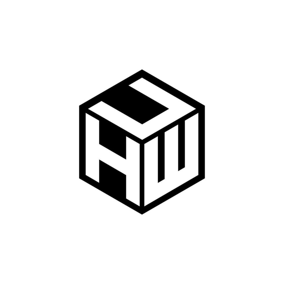 hwu lettera logo design nel illustrazione. vettore logo, calligrafia disegni per logo, manifesto, invito, eccetera.