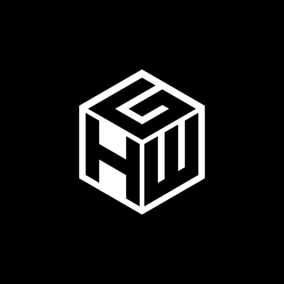 hwg lettera logo design nel illustrazione. vettore logo, calligrafia disegni per logo, manifesto, invito, eccetera.