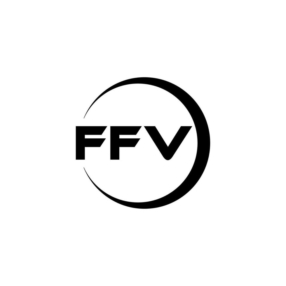 ffv lettera logo design nel illustrazione. vettore logo, calligrafia disegni per logo, manifesto, invito, eccetera.