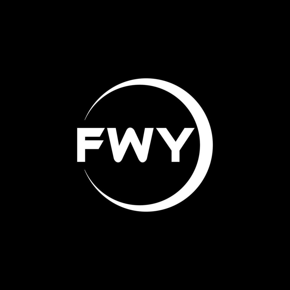 fwy lettera logo design nel illustrazione. vettore logo, calligrafia disegni per logo, manifesto, invito, eccetera.