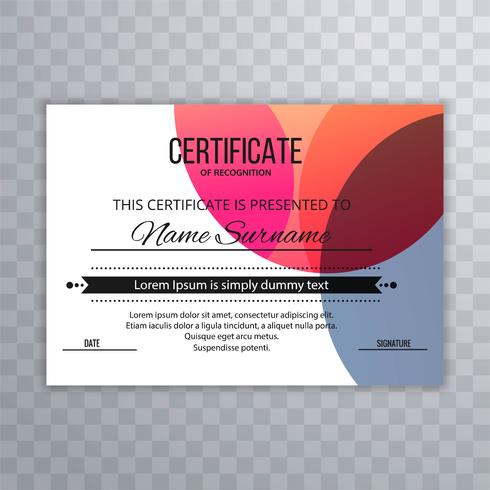 Astratto sfondo colorato certificato vettore