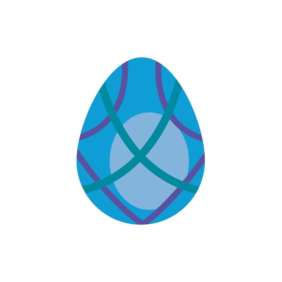uovo di Pasqua dipinto con figure geometriche in stile piatto vettore