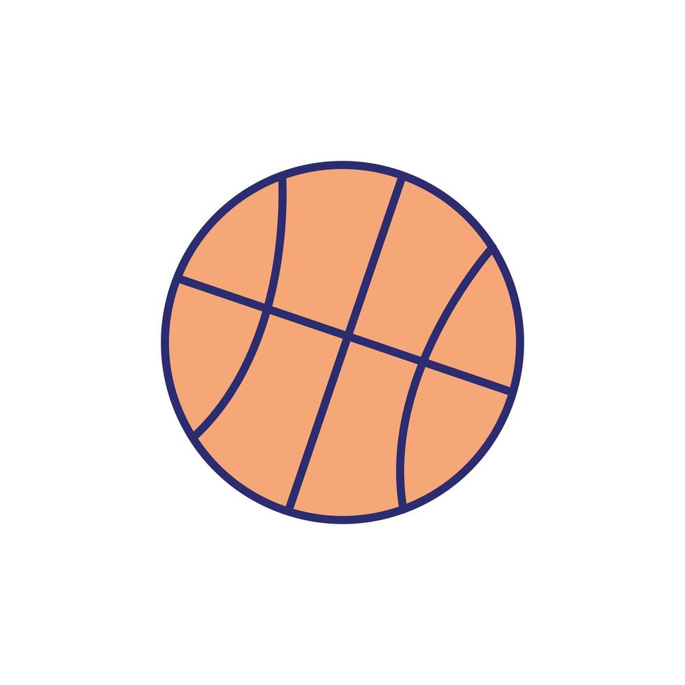 basket pallone sport isolato icona vettore