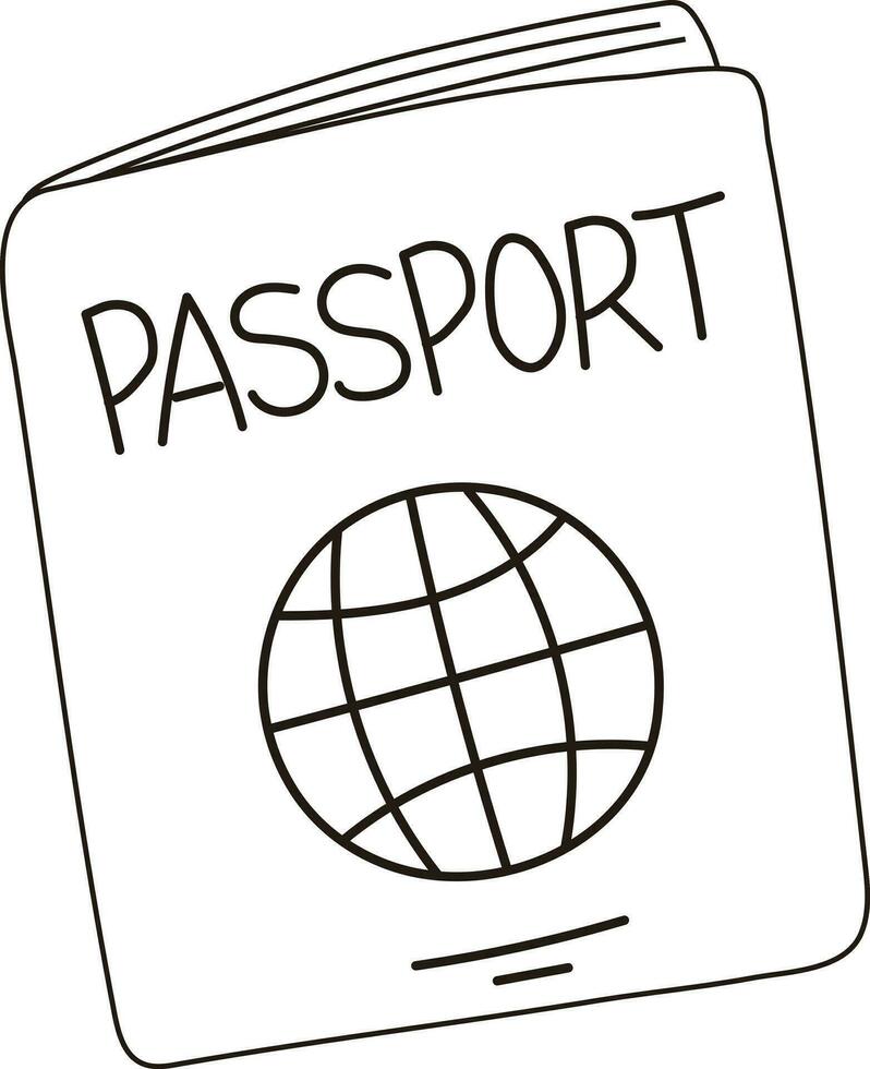 passaporto viaggio identità documento linea aerea imbarco passaggio illustrazione grafico elemento arte carta vettore
