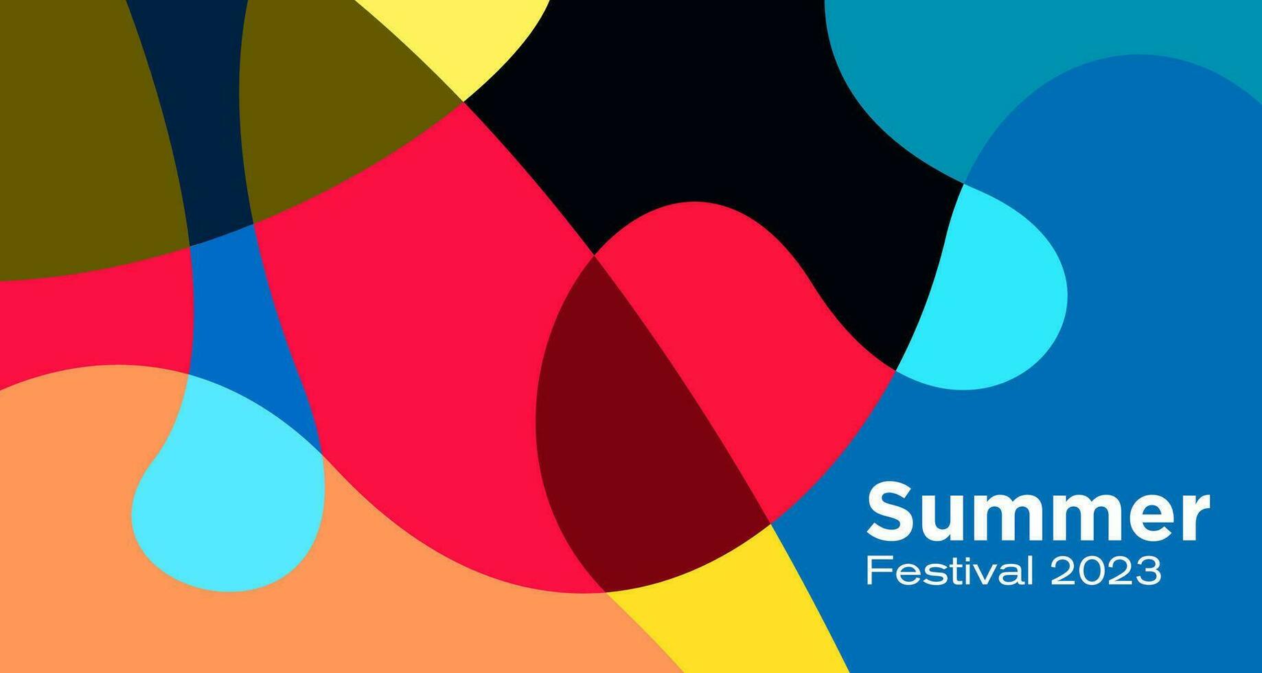 vettore colorato astratto fluido sfondo per estate Festival 2023