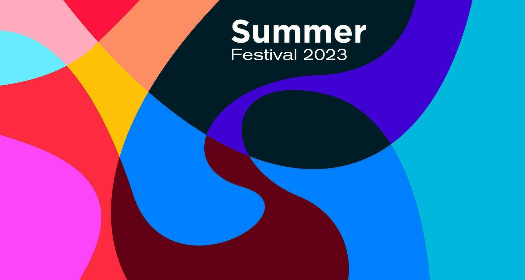 vettore colorato astratto fluido sfondo per estate Festival 2023