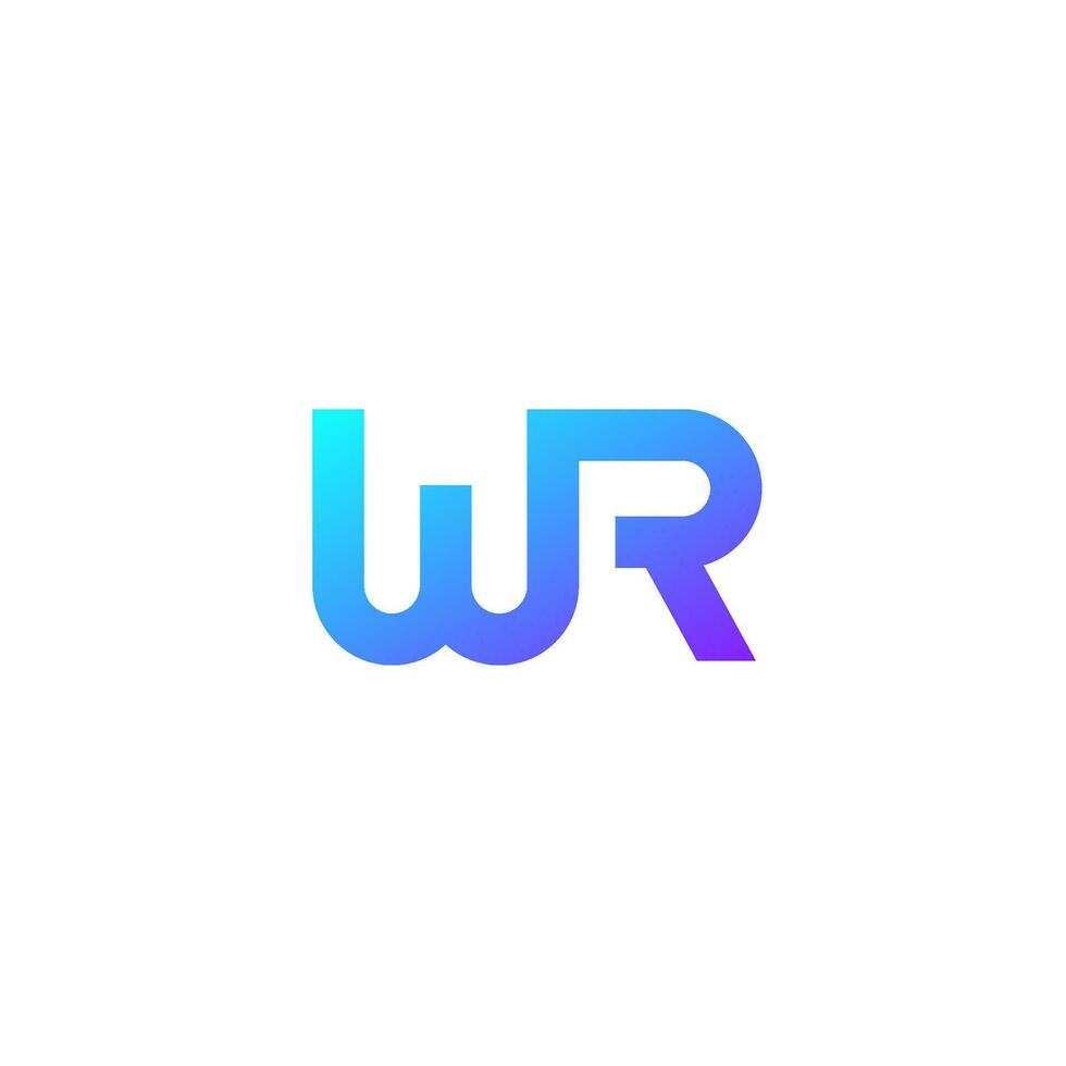 wr lettere logo, vettore design