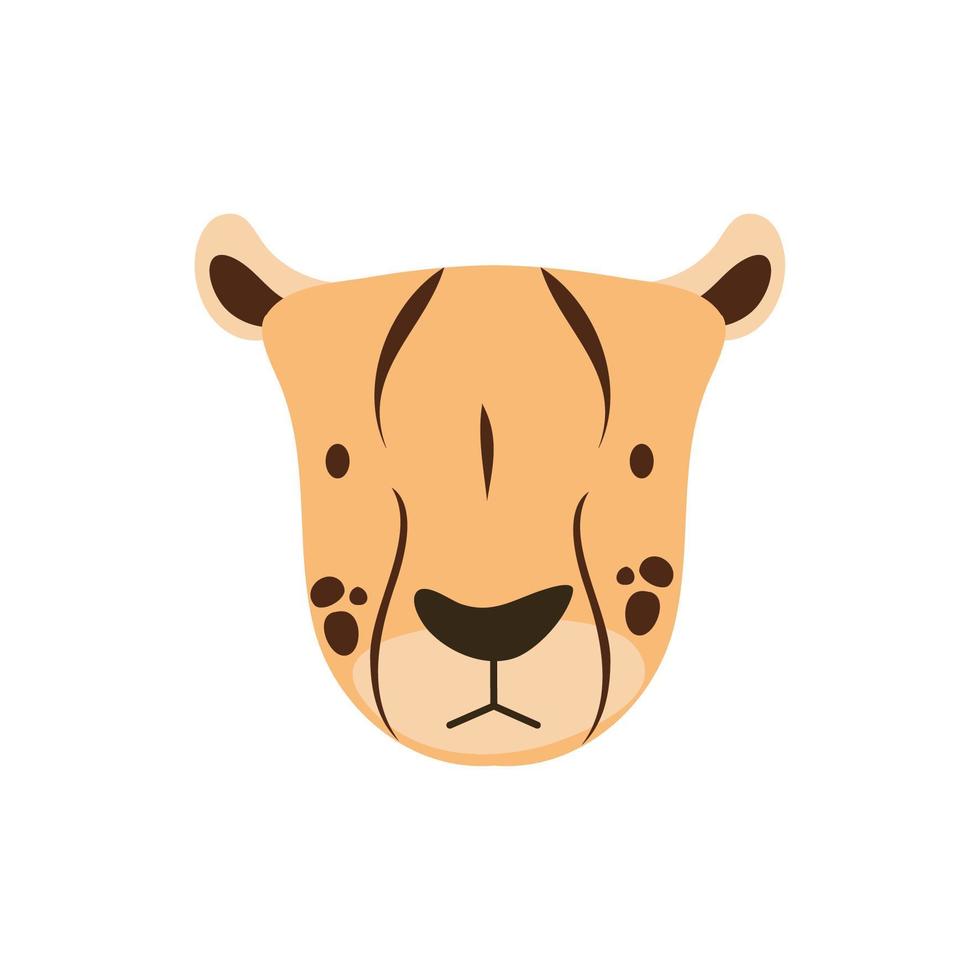 simpatico personaggio tigre animale selvatico icona cute vettore