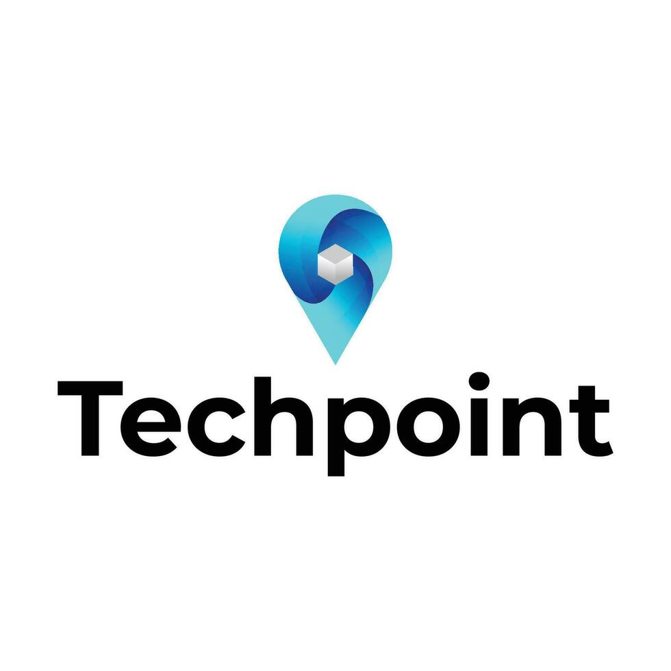 techpoint moderno Tech logo design vettore