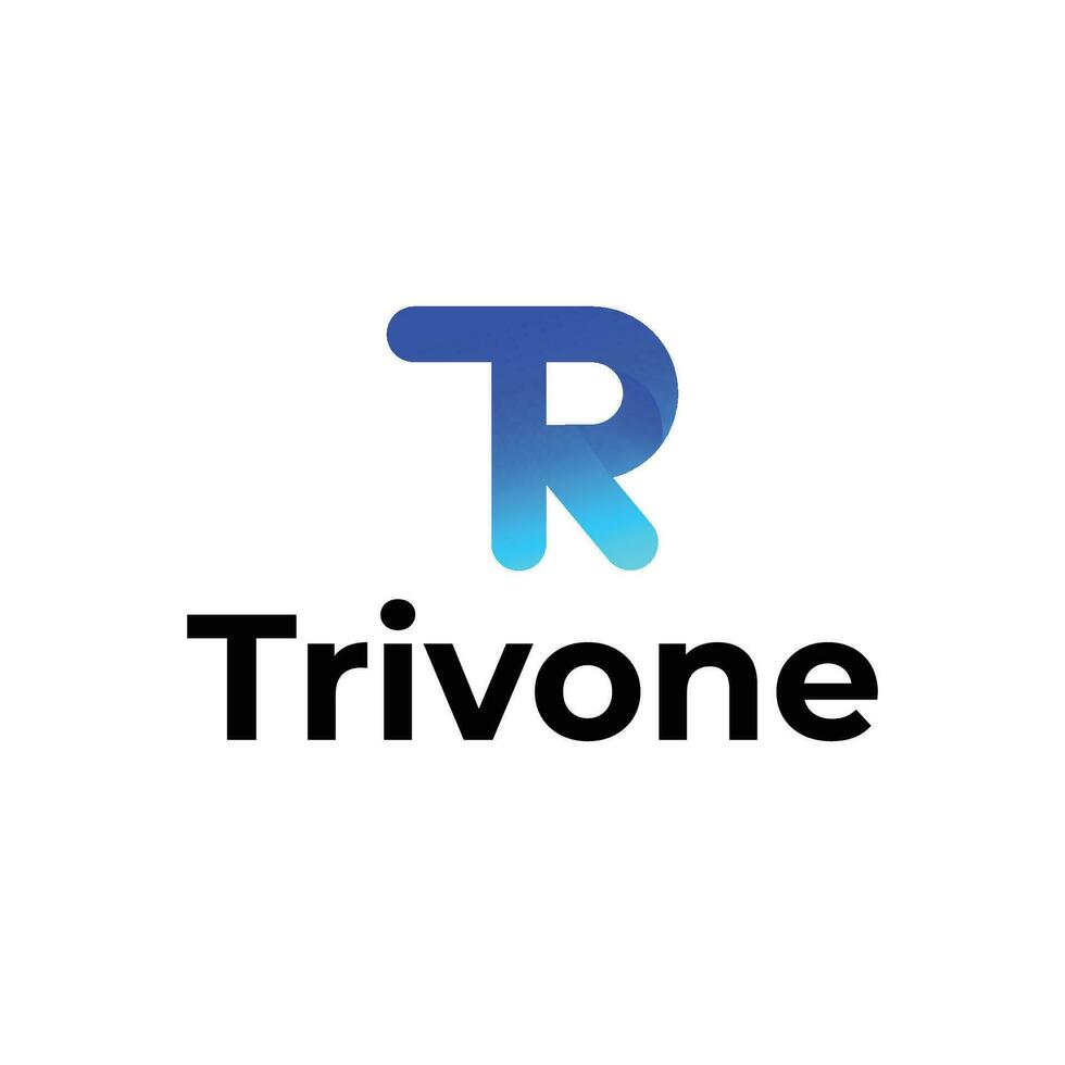 tr moderno 3d logo design vettore