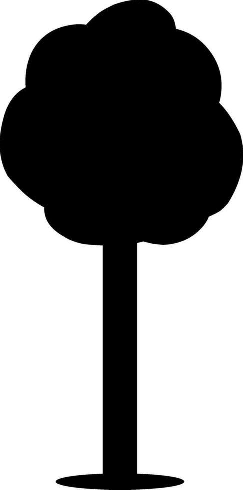 albero icona vettore illustrazione. albero silhouette per icona, simbolo o cartello. singolo albero simbolo per design di pianta, foresta, natura, ambiente e ecologia. semplice singolo icona di pianta