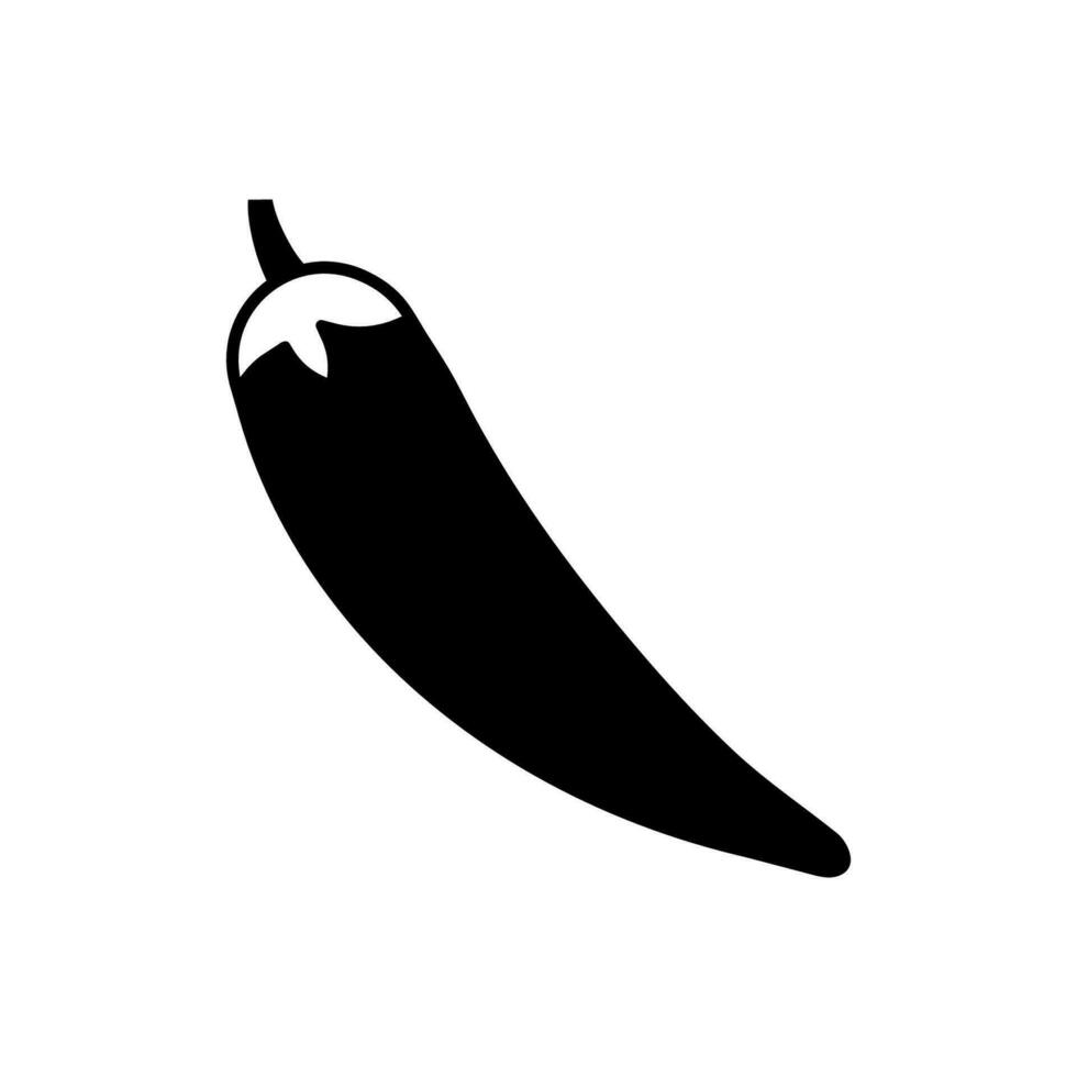 chili Pepe icona, logo isolato su bianca sfondo vettore