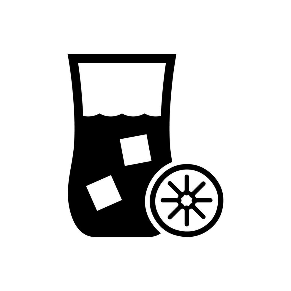 ghiacciato bevanda icona, logo isolato su bianca sfondo vettore